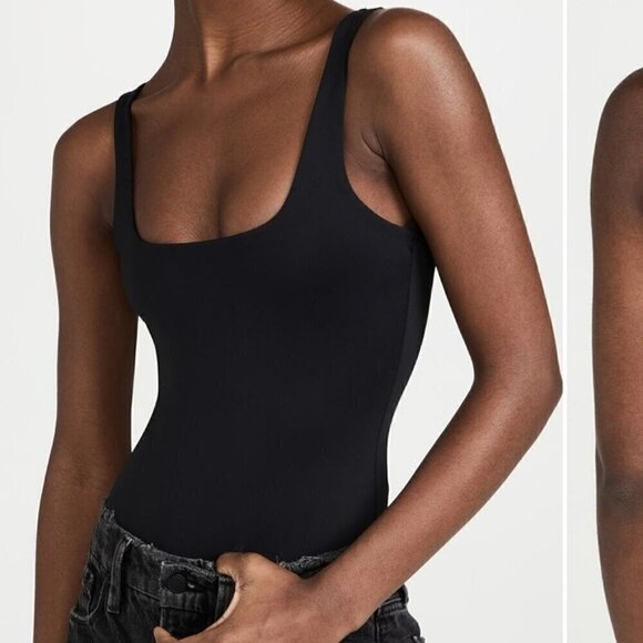 NWT Good American Black Scoop Neck Bodysuit - Size 5 (XXL) - Picture 10 of 10